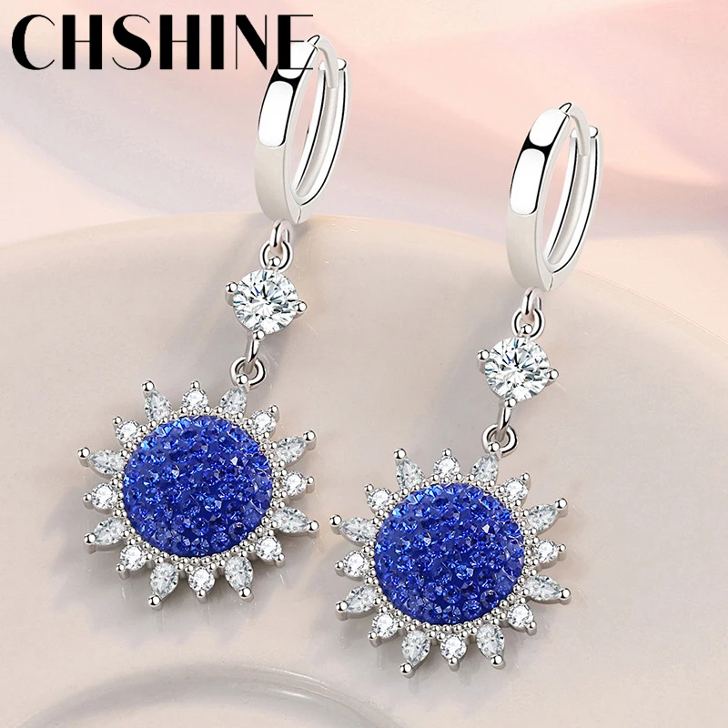 

Женские серьги из серебра 925 пробы с сапфиром