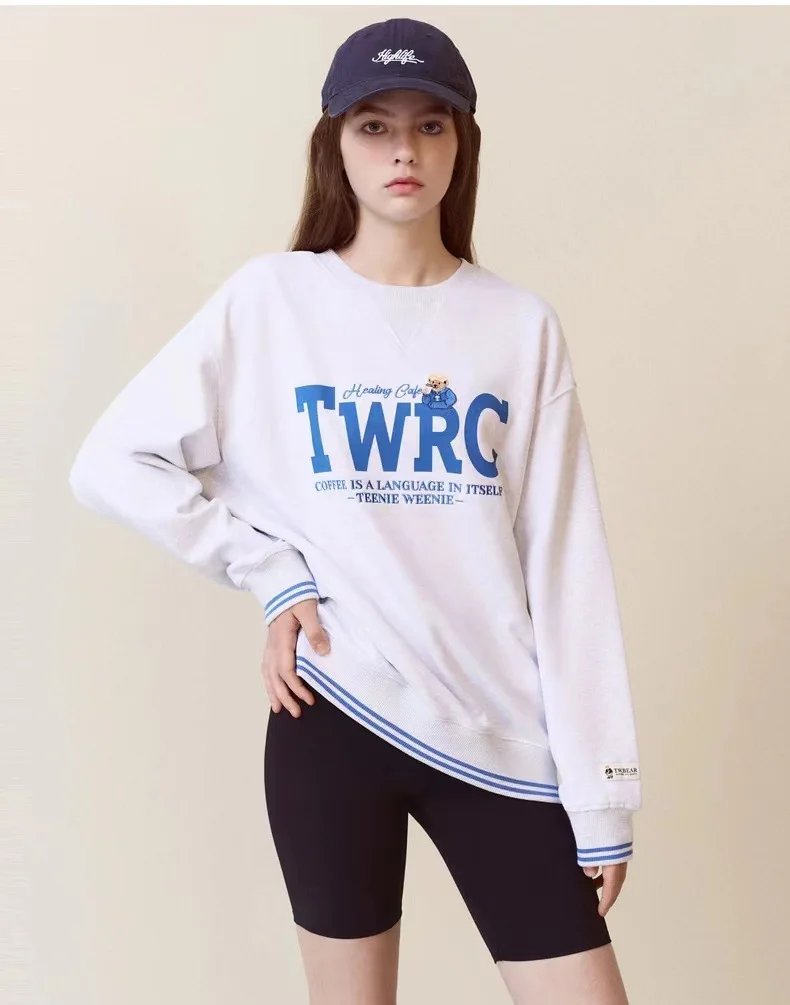 

Oversize Fashion Hoodies For Women, White Color Student Tops, Preppy Style Autumn Sweatshirt , vestidos para mujer, Traf