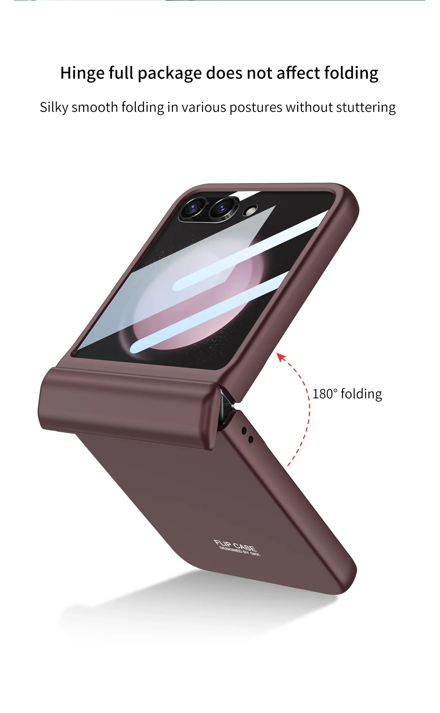 Original Case for Samsung Galaxy Z Flip 5 6 7 Magnetic Hinge With Screen Glass A