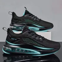 Flyweave Running Shoes New Shock-absorbing Air Cushion Sports Shoes Korean Style Height-increasing Fashionable Casual Shoes 1