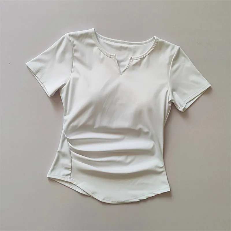 المرأة قمصان رياضية اليوغا قصيرة الأكمام تي شيرت م...