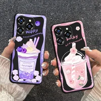 For Oukitel C50 C51 Case Happiness Cartoon Ice Cream Soft Silicone TPU Phone Case For Oukitel C 50 c51 Floral Back Cover Fundas 1