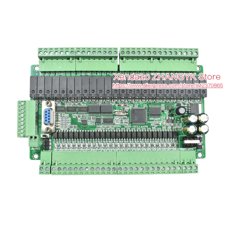 PLC Industrial control board FX3U-48MT FX3U-48MR Programmable Logic Controller High 24 Input 24 Output WITH shell Clock/485 CNA