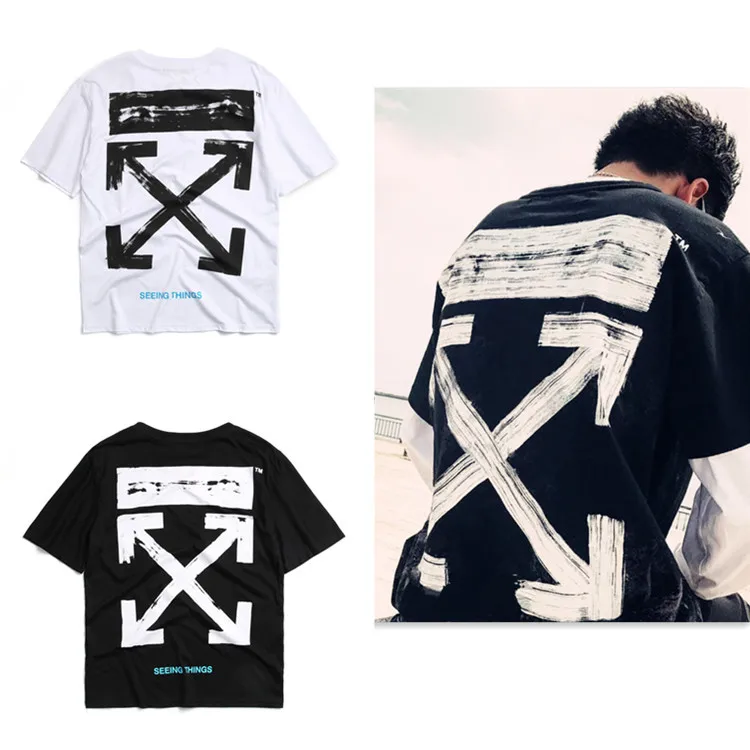 Футболка Мужская/Женская в полоску Повседневная рубашка стиле Харадзюку