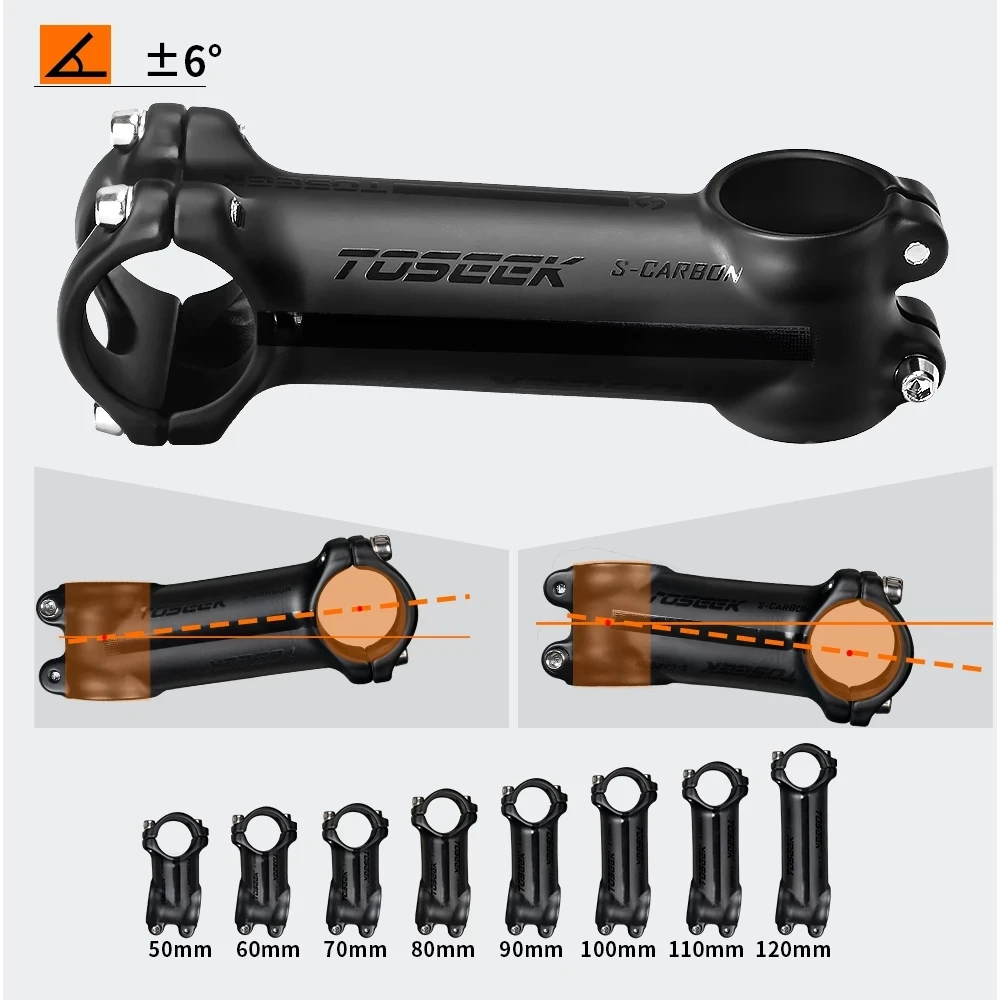 Details about   6/17 Degree Bicycle Stem Folding Bicycle Handlebar Spare TOSEEK Useful