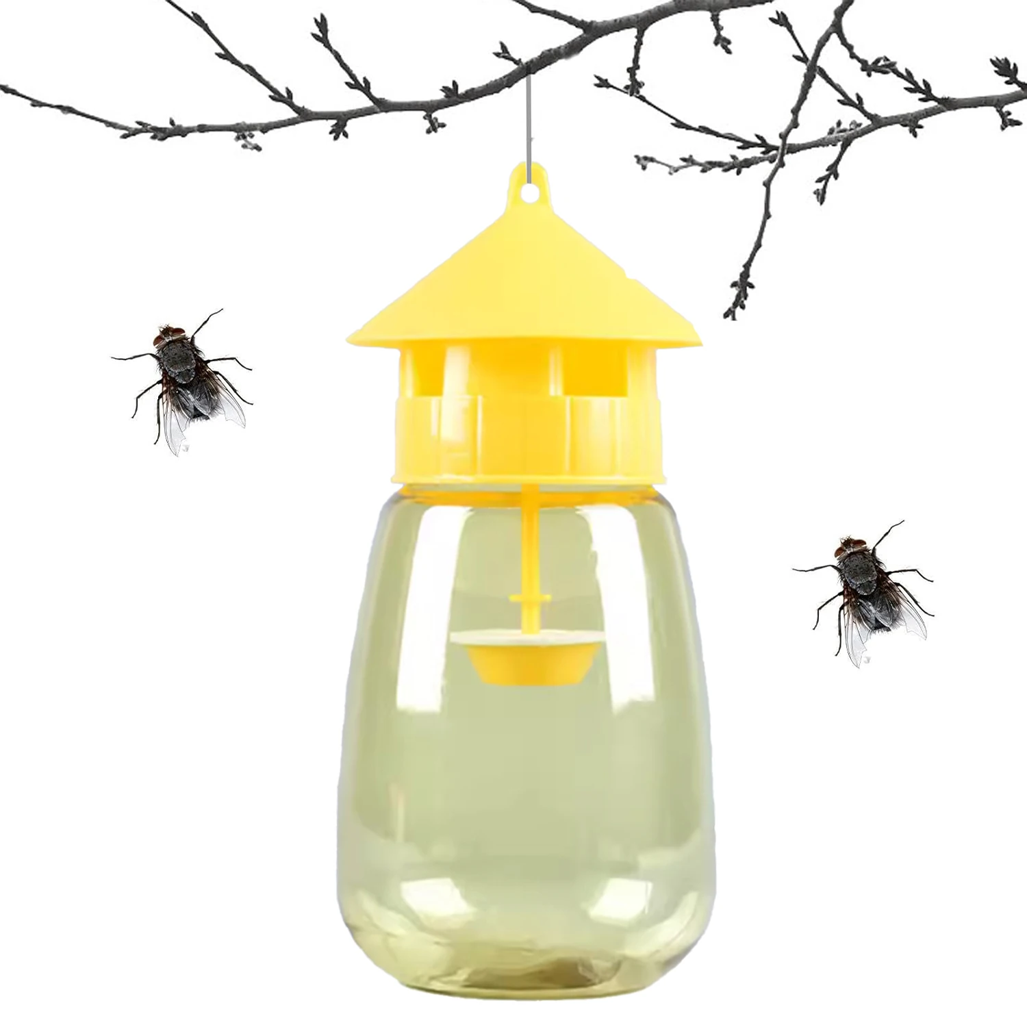 Fruit Fly Trap Reusable Plastic Insect Catcher Trap Transparent Environmentally Anti Flies Home Garden Orchard Pest Control Tool