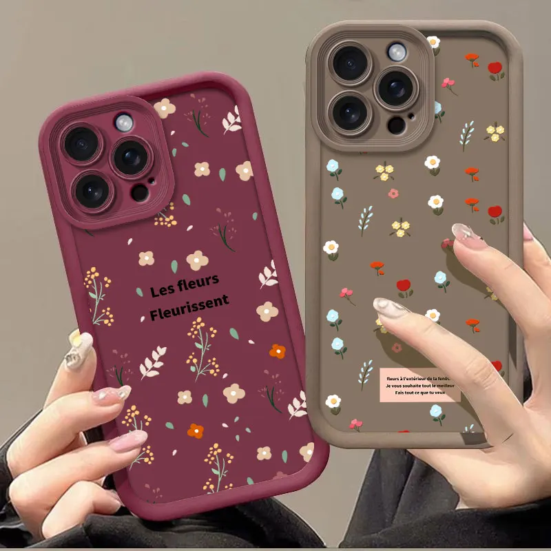 Floral Print Soft Silicone Shockproof Protective Phone Case