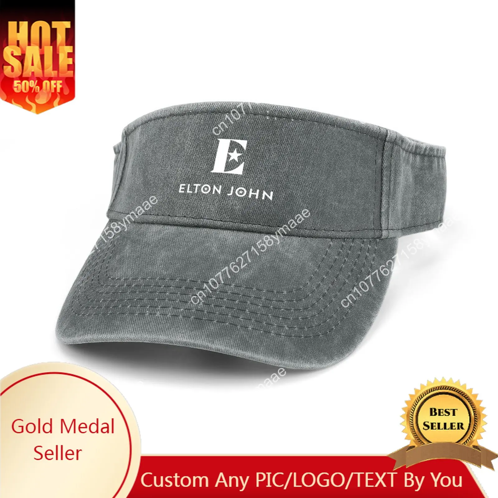 

Elton John Pop Sun Visor Leaky Top Cowboy Hats Mens Womens Customize DIY Cap Sports Baseball Tennis Golf Caps Empty Open Top Hat