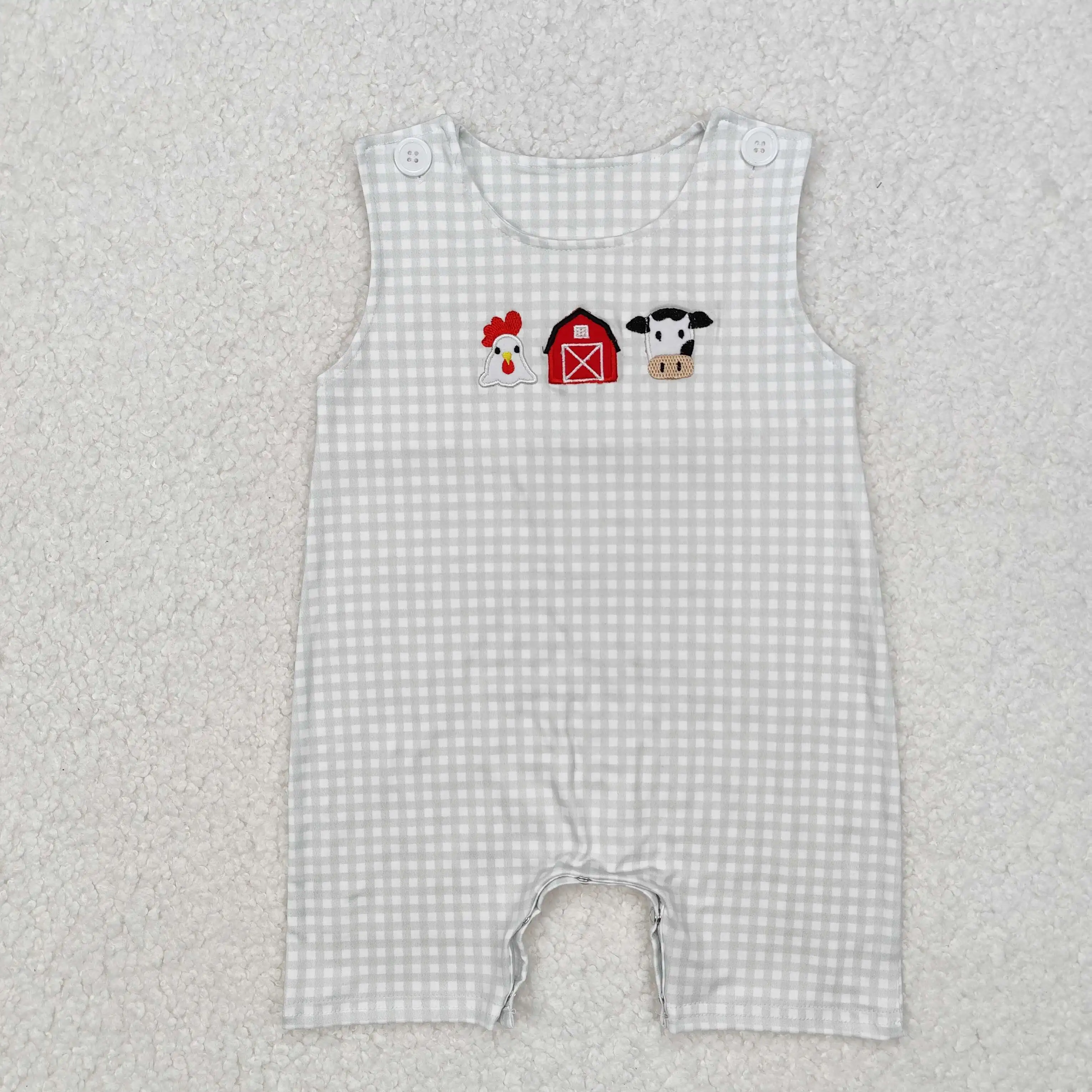 3.27y NEW stock baby summer girls romper wholesale boutique fishing float red bow blue vest rompers