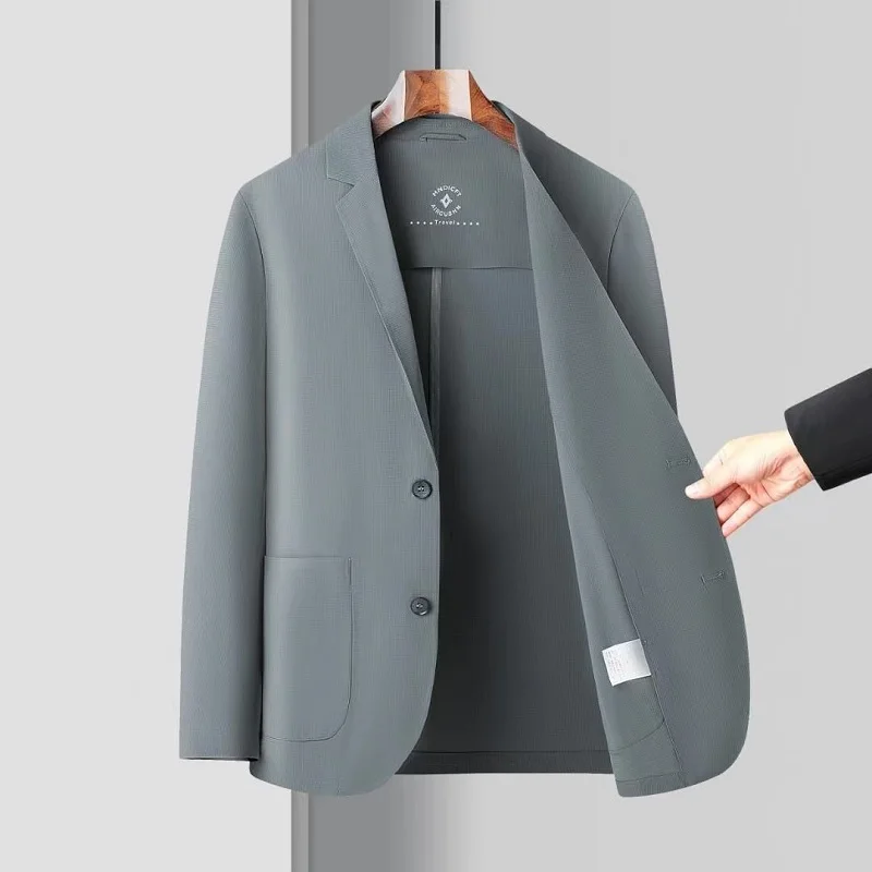 Classic Men's Spring Summer Lightweight Blazer&Suits Casual Solid Sunscreen Jackets Outwear Loose Breathable Thin Top Coats