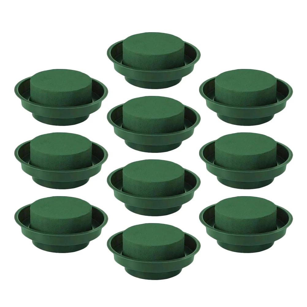 

10pcs Floral Foams Bowls DIY Flower Arrangement Kit Green Round Wet Foams