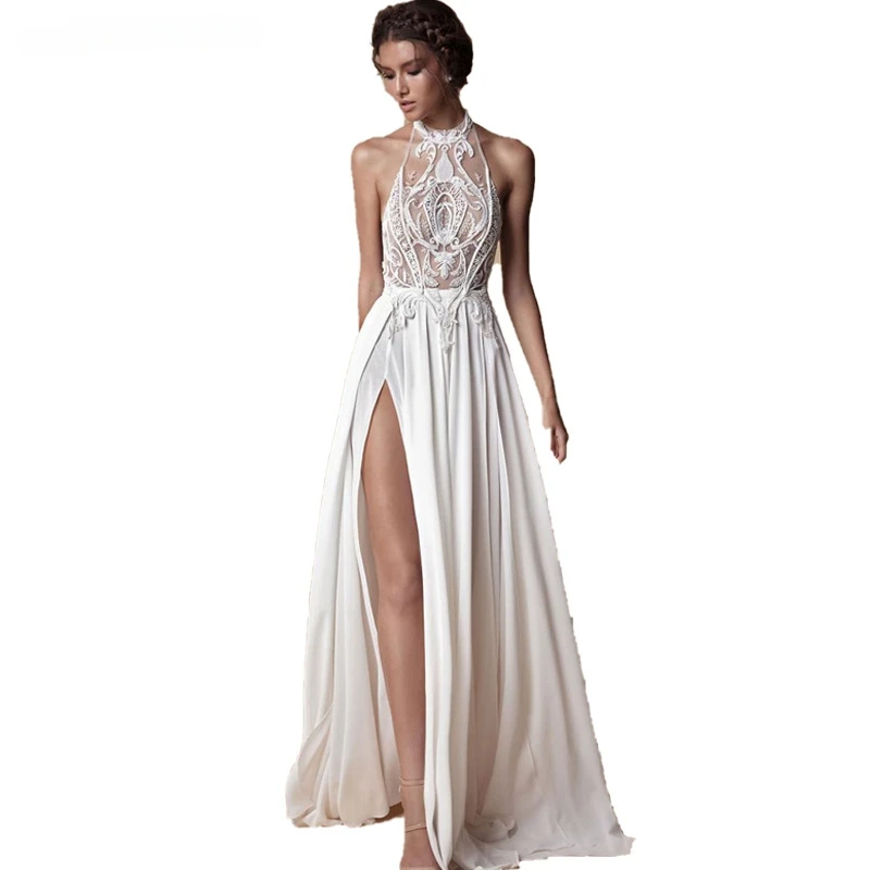 Elizabeth Sin Tirante Novio Gasa Vestidos Gris Acero main image 1