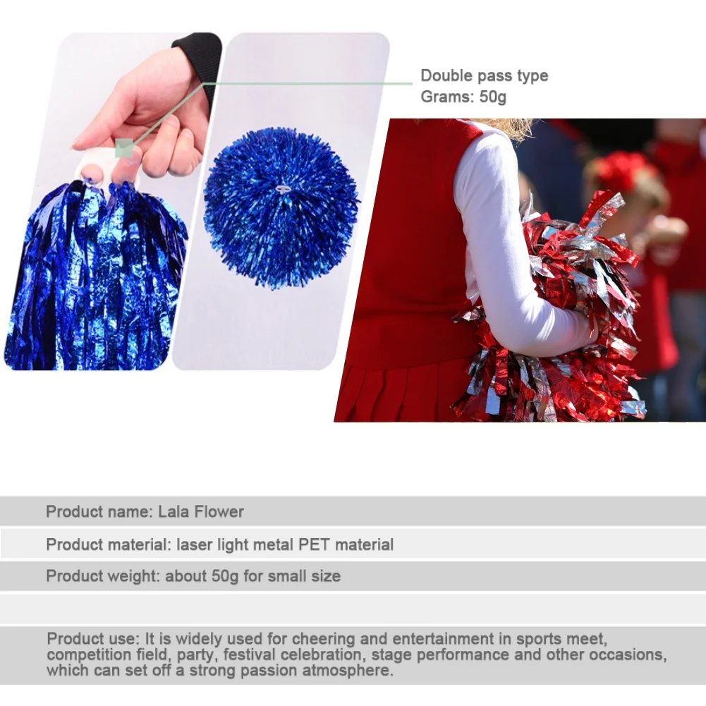1Piece Cheer Dance Sport Competition Cheerleading Pom Poms Flower Ball For for Football Basketball Match Pompon