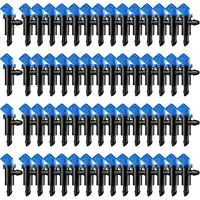 60 Pieces Irrigation Drip Emitter Garden Flag Irrigation Dripper Trees and Shrubs (Blue Black 2GPH) 1