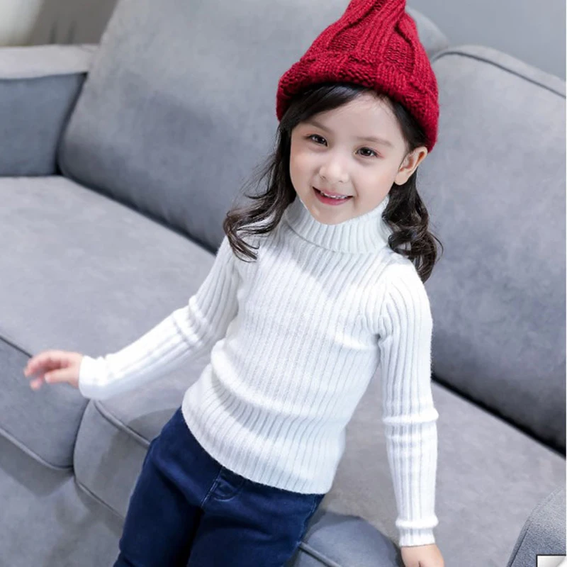 Kids' Turtleneck Knitted Sweater – Winter Wear 2