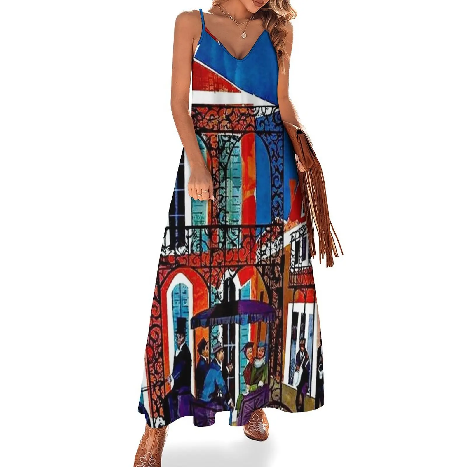 

New EASTERN AIRLINES; Fly to New Orleans Advertising Print Sleeveless Dress elegant dress Dresses gala clothes for women