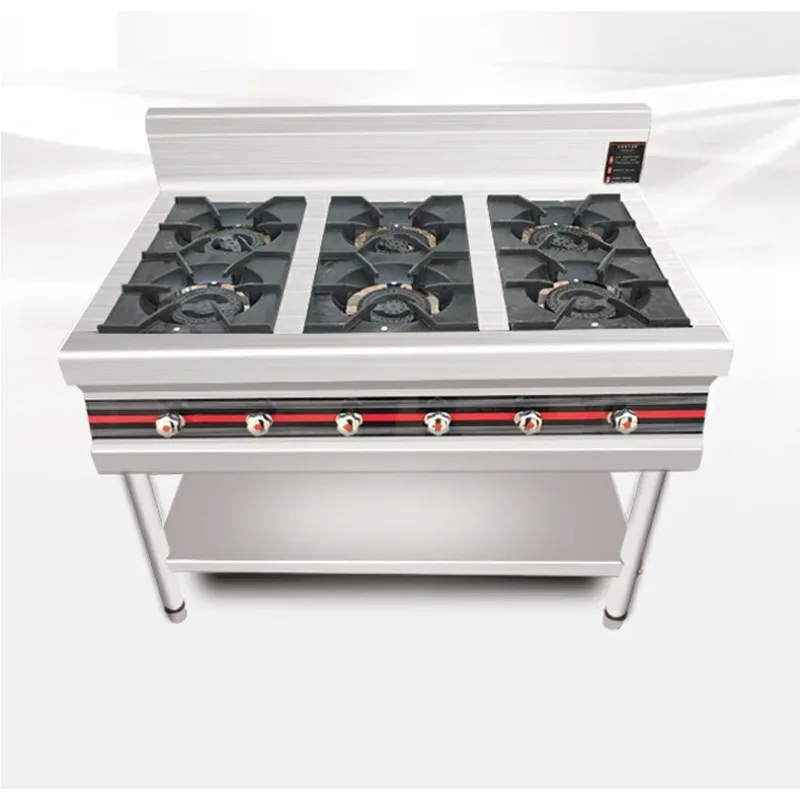 Commercial Stainless Steel with Stand Gas Stove Cooking Equipment 4/6 Burners Gas Stove 1