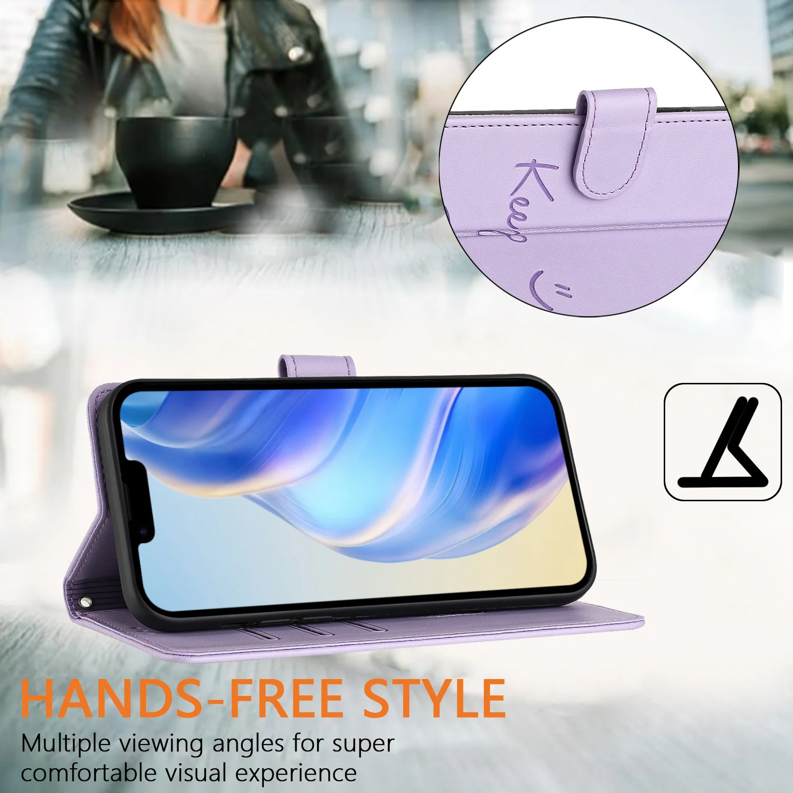 Leather Wallet Flip Cover Phone Case – Cute and Stylish Design