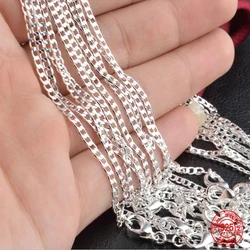 Sterling Silver Flat Necklace Chain - Elegant Unisex Jewelry Gift - 60cm