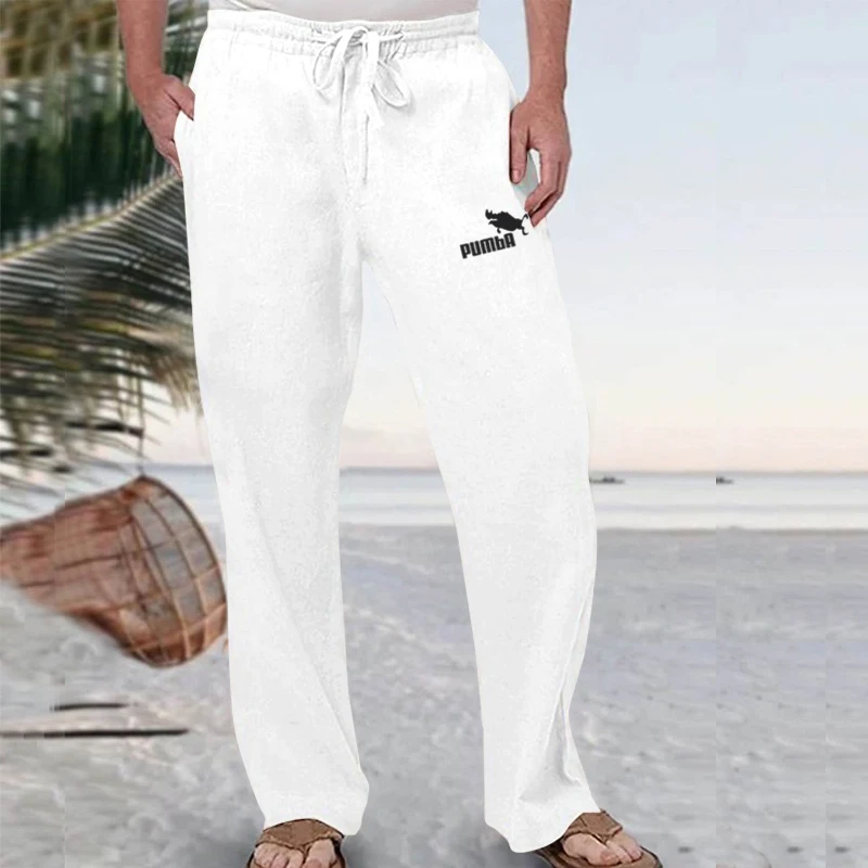 

2023 Spring and Autumn New Men's Casual Loose Fashion Cotton Hemp Pants