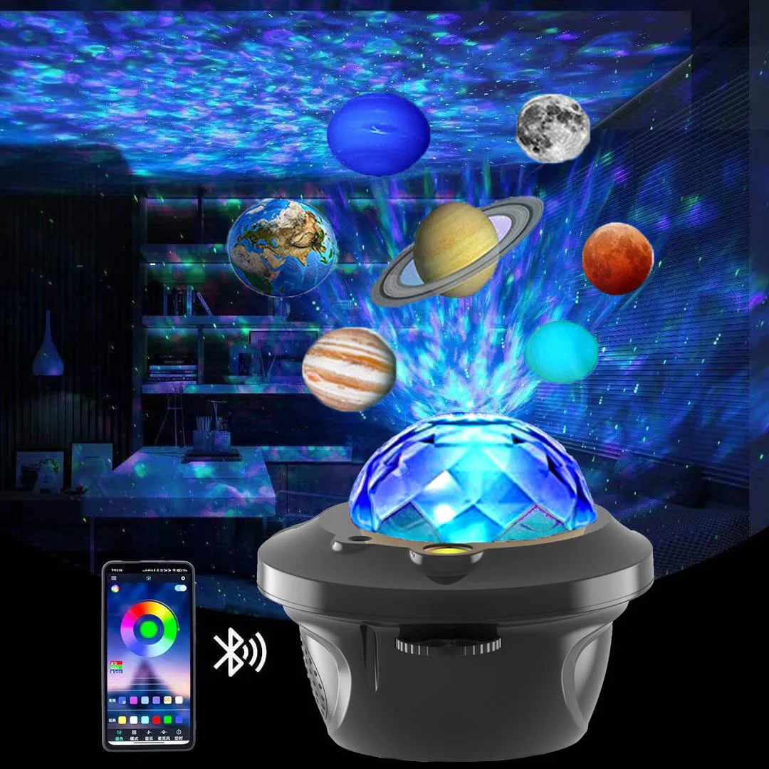 

LED Star Galaxy Projector Starry Sky Night Light Built-in Bluetooth-Speaker For Home Bedroom Decoration Kids Valentine's Daygift