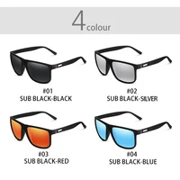 Lunettes de soleil polarisées carrées de luxe UV400 pour cyclisme, style vintage, pour hommes et femmes, mode, voyage, conduite, pêche, anti-vent 3
