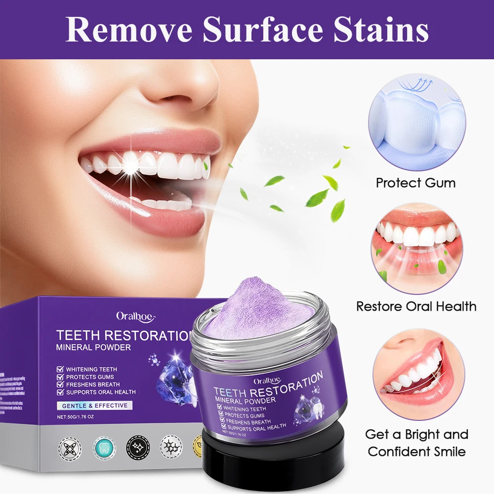Natural Teeth Whitening Mineral Powder Oral Care