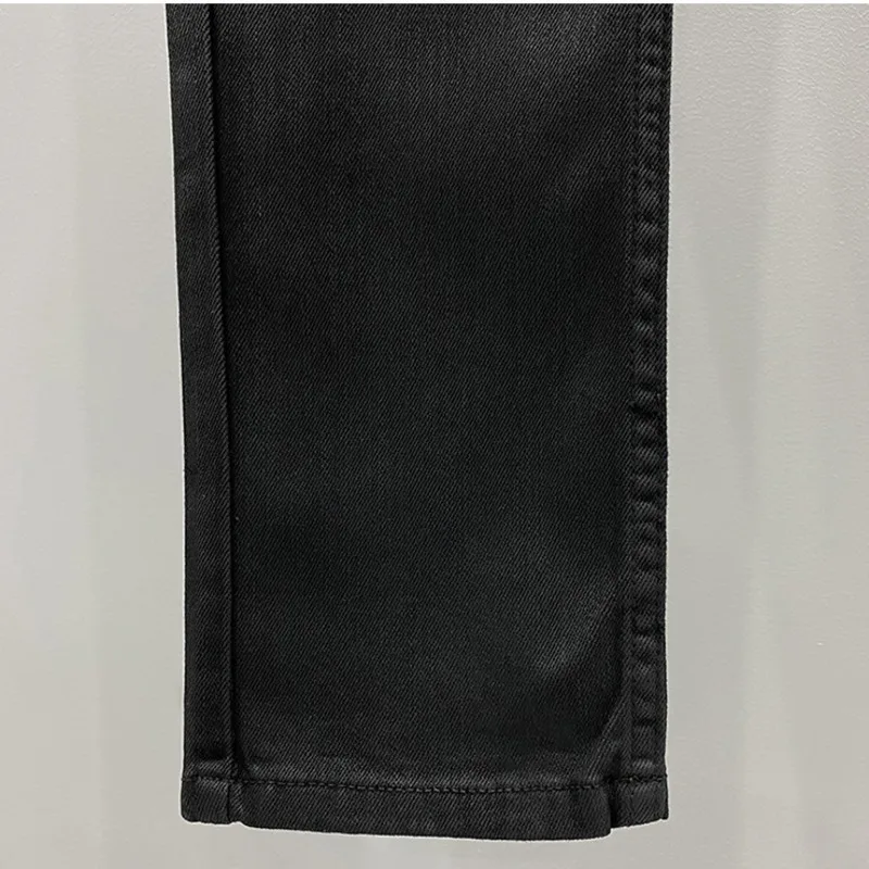 PFNW High Quality Men's Trousers Darkwear Classic Versatile Wax Coating Craft Slimming Basic Jeans Black Runway Pants 28W5606 6
