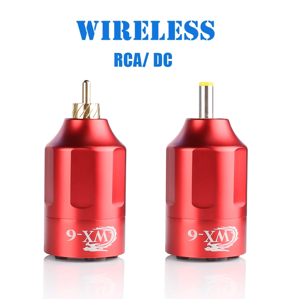 WX-6 Wireless Tattoo Power Supply RCA/DC Jack Portable Fast Charging Tattoo Batterry 1300mHa for Permanent Makeup Machine