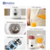 Simplus 3 in 1 Blender  Multi-function 1.25L Capacity 380W Copper Motor 3 Cups With 3 Blade Types Juicing Mincing Grinding 4