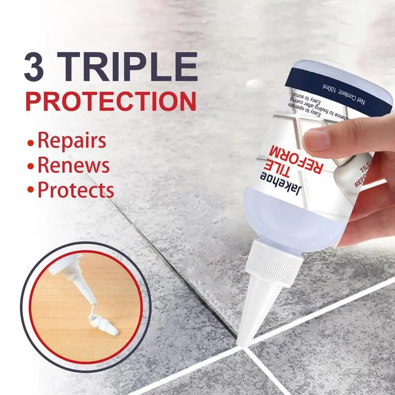 

Tile Grout Repair Kit Grout Filler Repairs Renews Tube Waterproof Grout Repair Kit Refresh Filler Tube for Shower Room