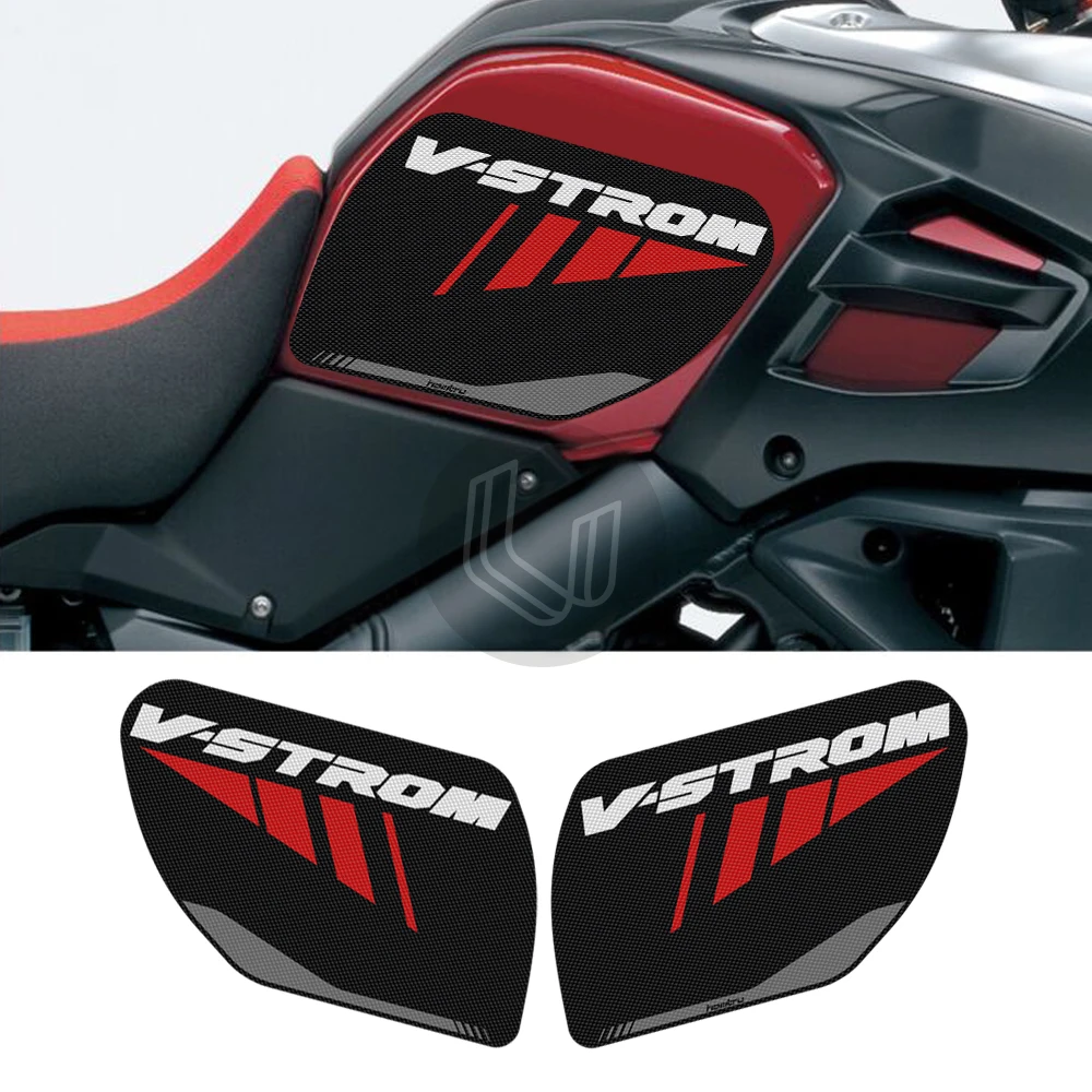 Motorcycle Tank Pad Protector Sticker Decal Anti-slip Gas Knee Grip Tank Traction Pad Side For SUZUKI V-STROM 1000 XT ABS 17-20