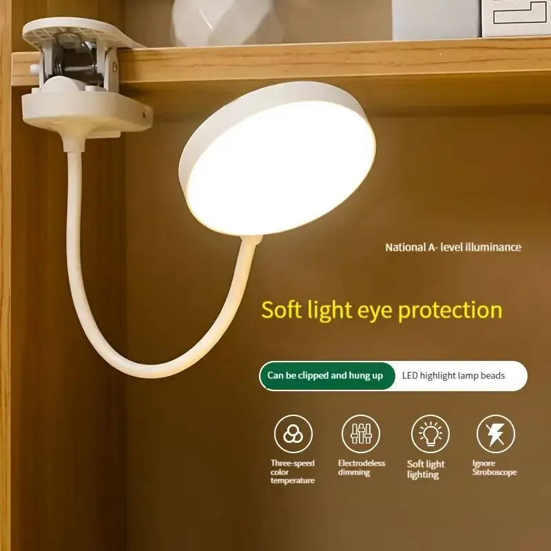 LED Desk Lamp with Touch Control - Rechargeable Adjustabl Eye Protection Reading Lamp Desk Lamp for Students Home Office Use