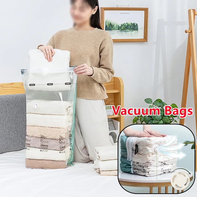 No Need Pump Vacuum Bags Large Plastic Storage Bags for Storing