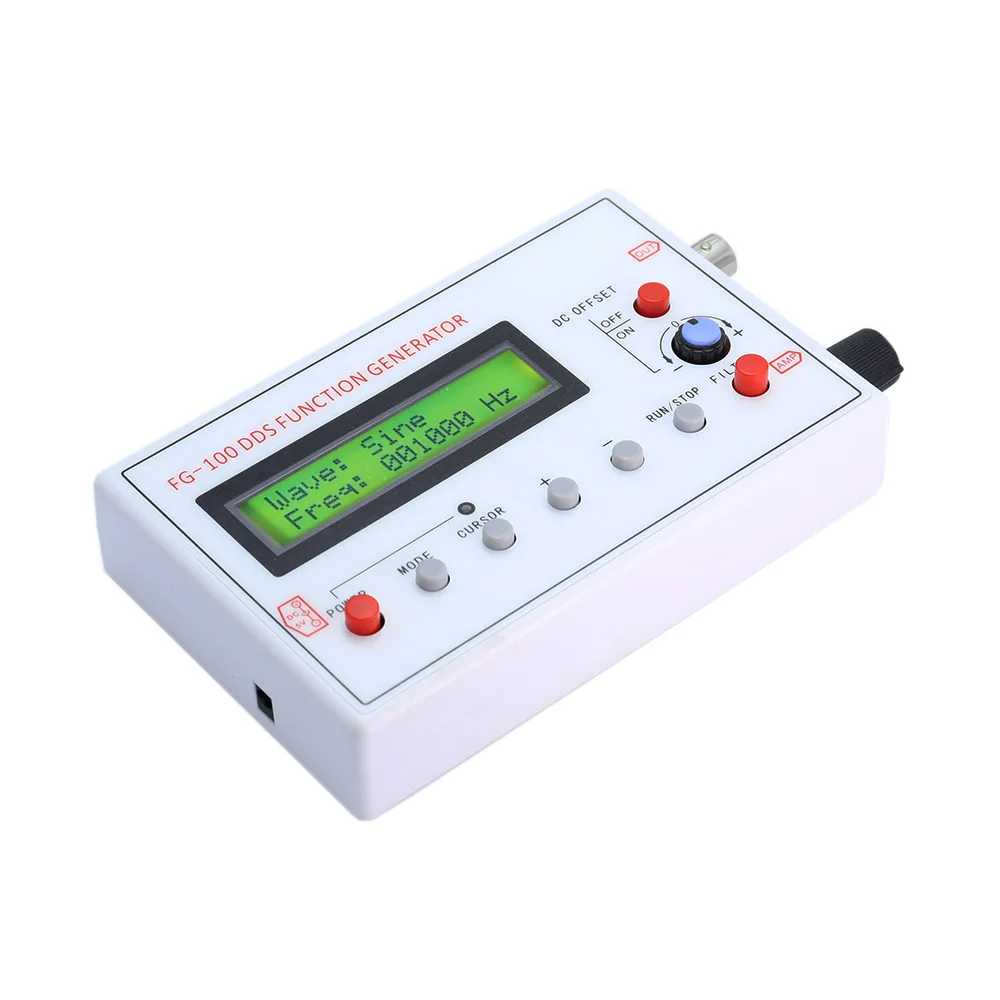 FG-100 DDS Function Signal Generator Frequency Counter 1Hz-500KHz Signal Source Module Sine+Square+Triangle+Sawtooth Waveform