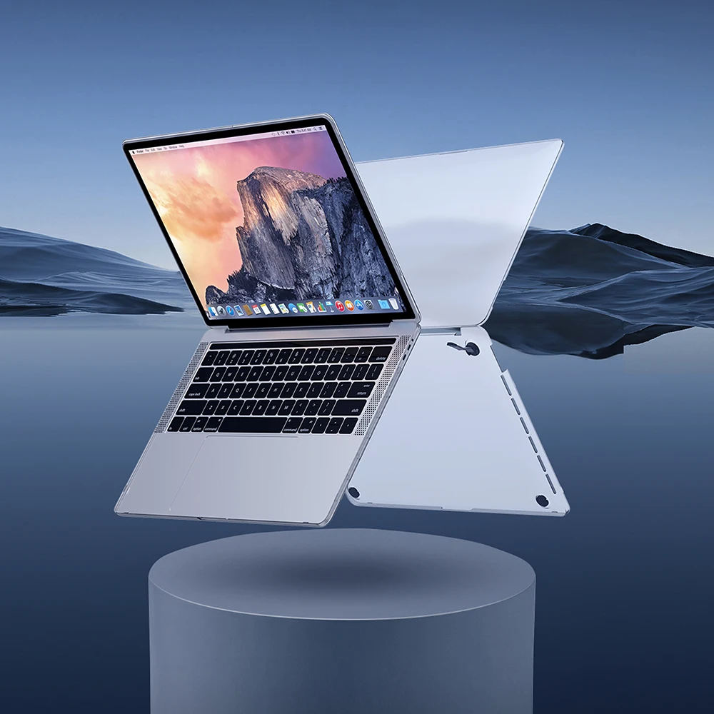 Wiwu-capa para Notebook com Suporte Capa Fosco Anti-impressão Digital Macbook Air 13 15 Pro 13 m1 m2 m3 14 16