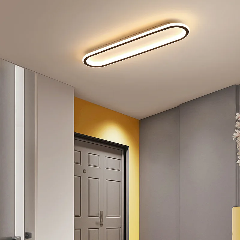 Nordic Long Strip Ceiling Light led ceiling light ceiling light For Bedroom Study Corridor Modern Hallway Porch Decor Indoor Lighting