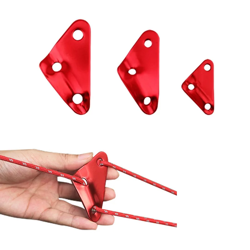 5PcsSetAluminumAlloyTriangleTentCordRopeFastenerGuyLine