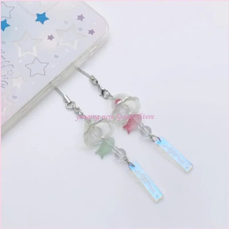 57qa Elegant Charm Quallen -Handy -Gurt -Modezubehör handgefertigtes stabiles Harz Charme tragbar für personalisierte Outfits – Detail 9