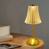 Crystal Led Table Lamp Rechargeable Book Light Night Light for Reading Bedside Bedroom Atmosphere Retro Hotel Bar Decor Dimmable 1