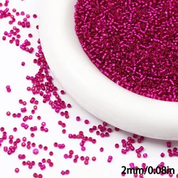 90g Transparent Glass Seed Beads for Jewelry Crafting and DIY Projects (Dark rose red)