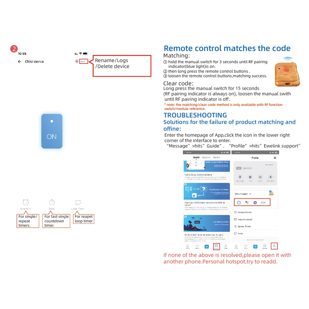 Tuya Smart Zigbee 2 Channel 85-250V 3 Mode Zigbee Switch ,Smart DIY Inching Swit