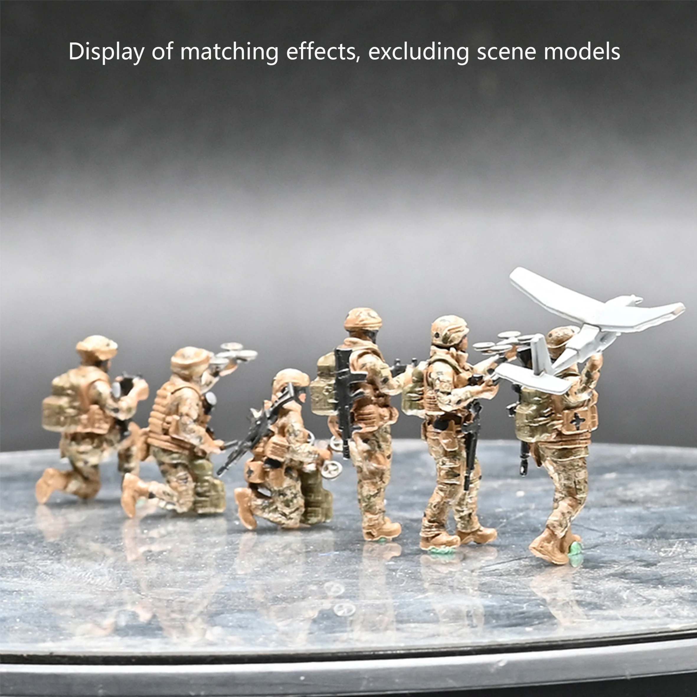 1/72 Ukrainian drone combat team model (6 people) Finished colored soldier model