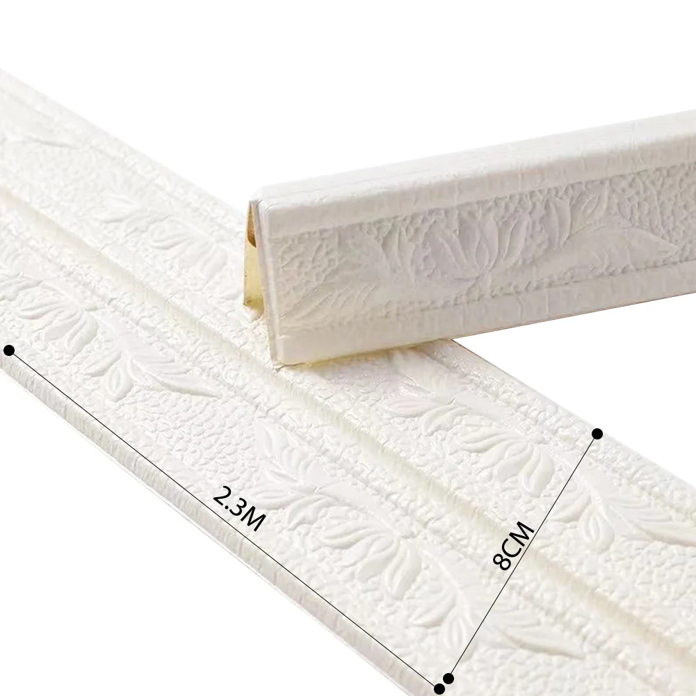 Self Adhesive Flexible Molding Trim Decorative 3D Sticky Wallpaper Border Wall Lines Peel and Stick Trim for Bedroom Living Room