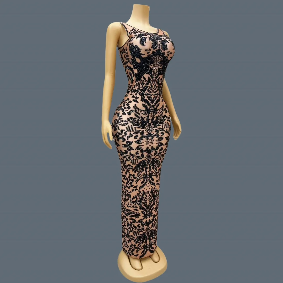 green emerald velvet dress Ombre Sequin Sleeveless A-Line Gown by Tiffany Designs 16941 6 / Black/Rose Gold main image 1