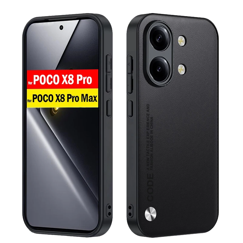 Für Xiaomi POCO X8 Pro Max / POCO X8 Pro Hülle Mode PU-Leder Schutz Stoßfeste Rückabdeckung Capa Funda