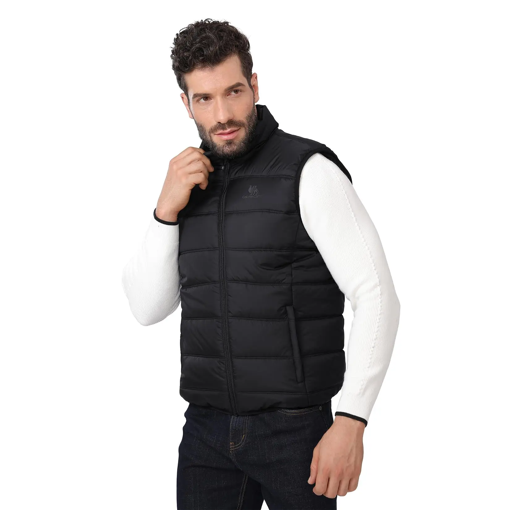 Description Picture 5 of itemGOLDEN CAMEL Puffer Hiking Vest for Men Quilted Men's Winter Coats Padded Sleeveless Jackets Gilet Casual Work Travel Camping