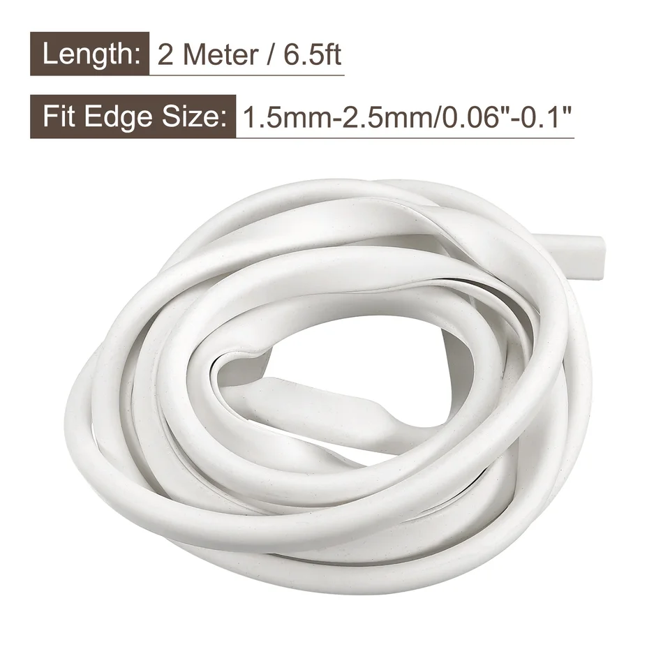 Rubber Edge Trim, 1/16 Self Adhesive Flexible U Channel Edge Protecter