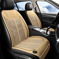 DC 12V 24V Car Summer Cool Cooling Air Vent Seat Chair Cushion Cover With Fast Blowing Ventilation Car Seat Cooler Pad Fan 4