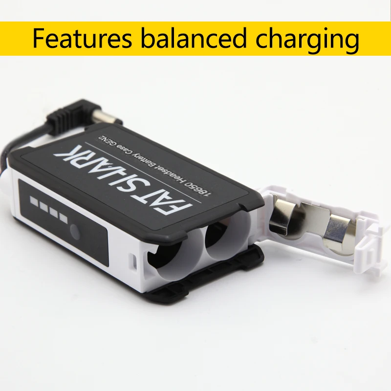 Boîtier batterie 18650 pour FATSHARK connecté à un casque FPV, prêt à l'emploi